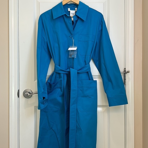 MaxMara SportMax Label-cut Poplin Shirt Trench Dress US4/6 165/88ANew Never Wore - Picture 7 of 16